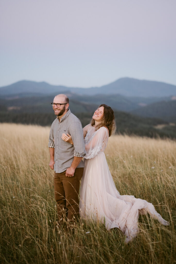 With Mary's Peak in the background, Fitton Green makes the perfect location for anniversary photos.